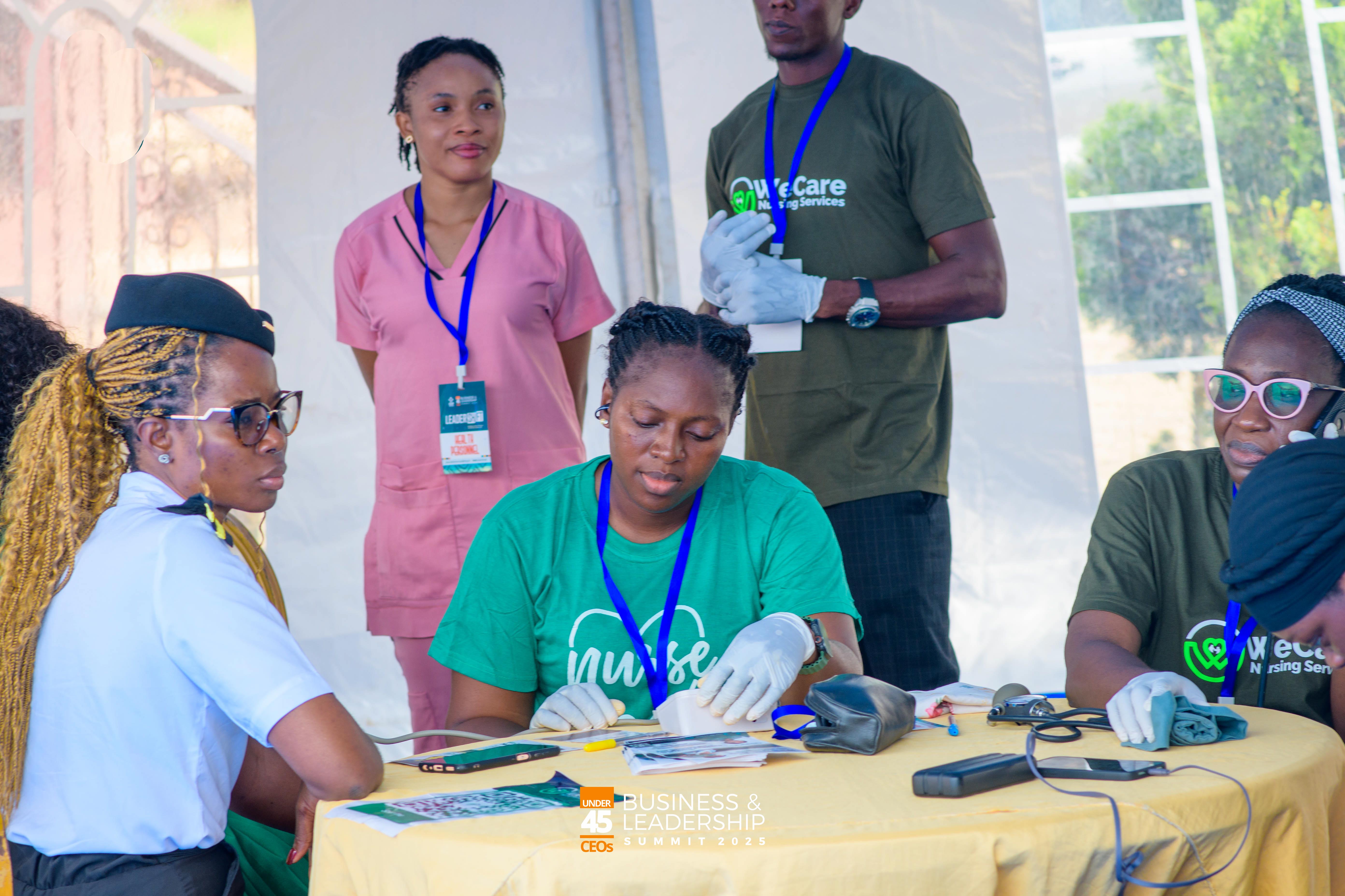 Medical checkup station at the event