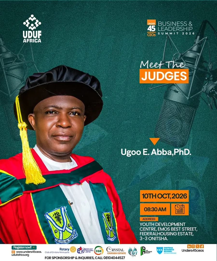 Agba — pitching competition judge flyer
